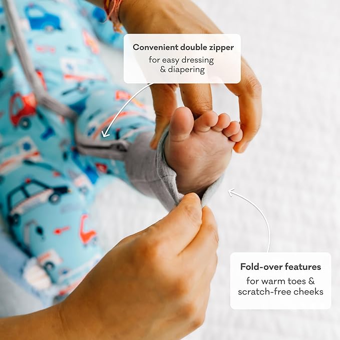 Little Sleepies Pajamas for Baby Boys & Girls, Viscose from Bamboo Baby Pajamas, Preemie & Newborn Sleepers, 2-Way Zipper PJs
