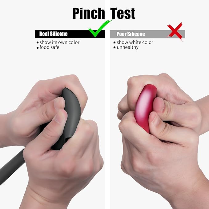 4-Piece Silicone Spatula Scrapers: Doosu 600°F Heat Resistant Food Grade Kitchen BPA Free Rubber Baking Cooking Tool Nonstick Utensil Set for Mixing, Scraping, Folding, Stirring, Serving (Multi-3)