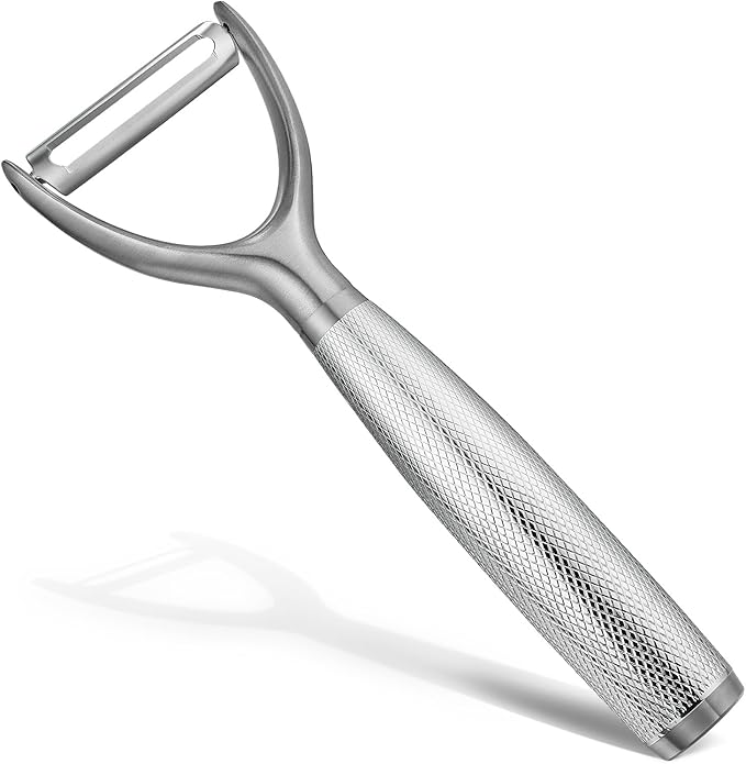 KULUNER Y-Type Vegetable Peeler, Silver Chrome Finish, 304 Stainless Steel Blade, Ultra Sharp Potato Peeler for Apples, Carrots, Heavy Duty Kitchen Peeler