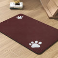 Pet Feeding Mat-Absorbent Dog Mat for Food and Water Bowl-No Stains Quick Dry Water Dispenser Mat-Dog Accessories Pet Supplies-Bowl for Messy Drinkers（RED,12"x19"
