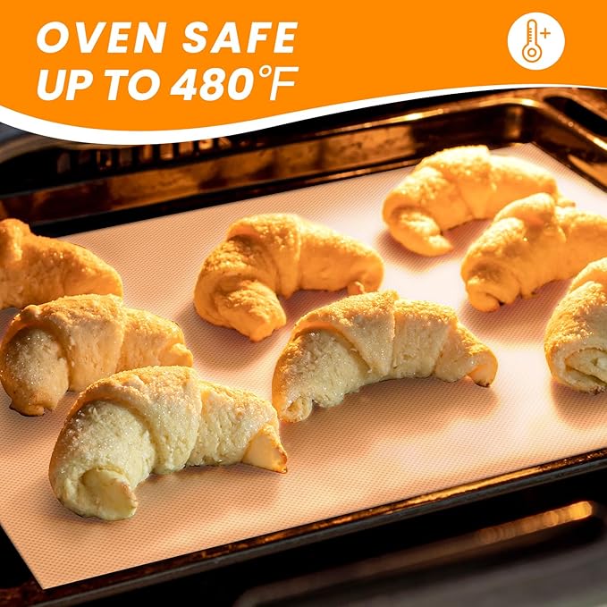 Silicone Baking Mat Roll, Sub Roll Mats,Non-slip Silicone Pastry Mat, Silicone Mat for Kitchen Counter, Non-Stick Reusable Air Fryer Linner, Oven Mat Oven Liner, Freeze Dryer Mat