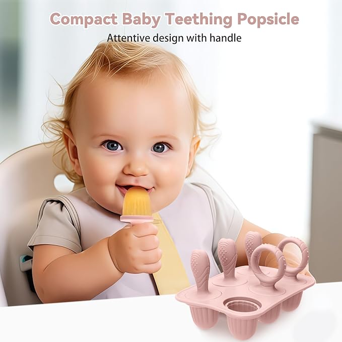 Silicone Baby Popsicle Molds with Sticks, Mini Popsicles Molds for Babies Breastmilk Popsicle Molds for Teething Relief, Frozen Treats Maker Popsicle Maker Ice Pop Mold for Toddlers Kids
