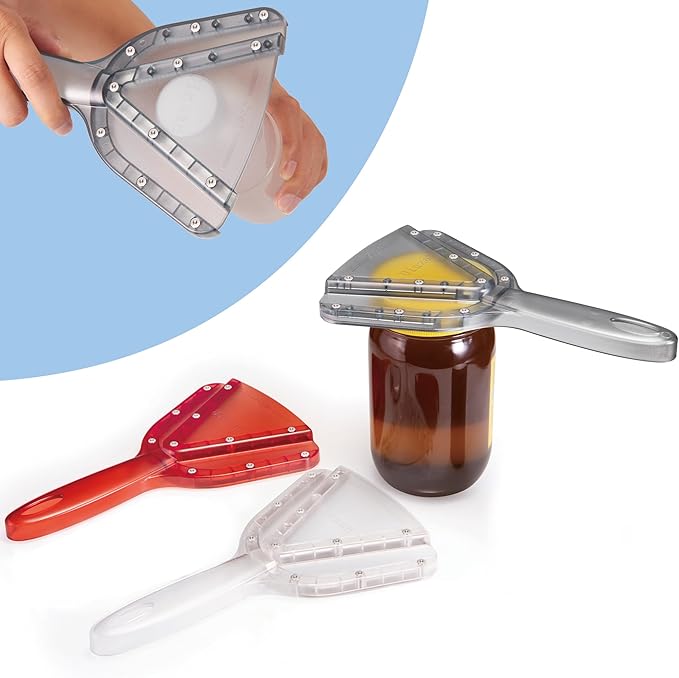 Jar Opener for Weak Hand & Seniors with Arthritis,Easy Twist Off Bottle Caps,Patent | Unique Kitchen Gadgets, Christmas Gifts for Elderly/Women/Men (Orange)