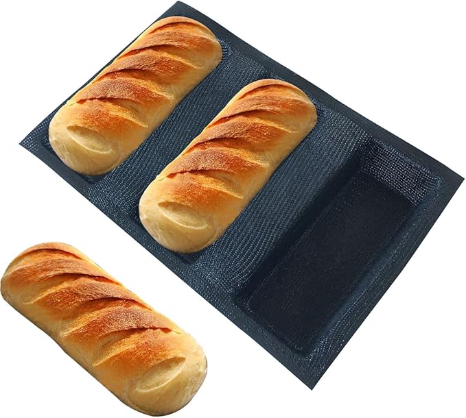 Mesh Silicone Bread Forms Square Shape Bread Molds Non Stick Bakery Tray Silicone Coated Fiber Glass Loaf Crusty Bread Bakeware For Small Toaster Oven