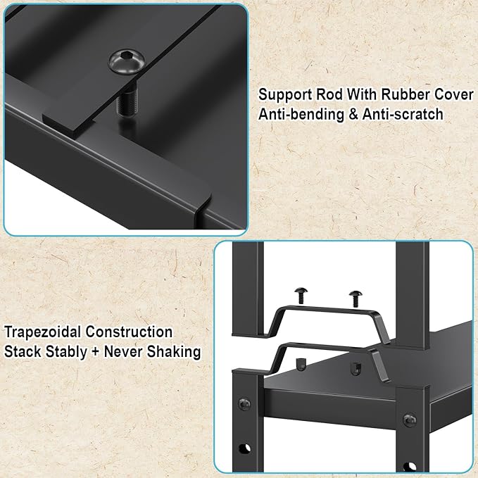 Narrow Expandable Cabinet Shelf Organizer 5.51" Width, Kitchen Counter Storage Shelves Spice Racks, Small Cupboard Countertop Tabletop Shelves Organizers, Expandable Adjustable Stackable, Load 30LBS