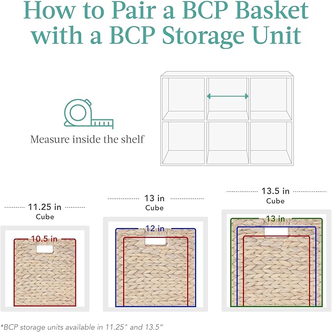 Best Choice Products 10.5x10.5in Pack of 5 Cube Storage Baskets, Water Hyacinth Multipurpose Collapsible Organizers, Handwoven Laundry Totes for Laundry, Living Room, Kids Room & Nursery - Brown