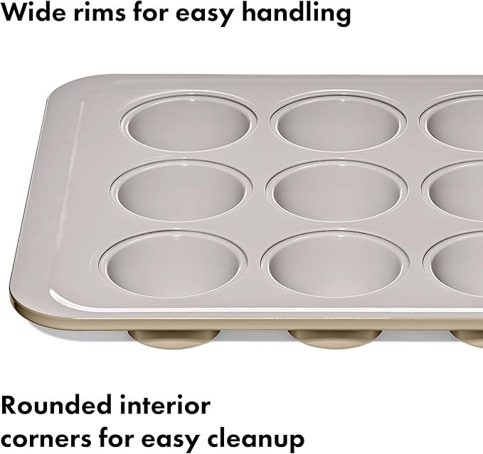OXO Good Grips Non-Stick Pro Ceramic Coated Metal Bakeware 12 Cup Muffin Pan – Biscuit