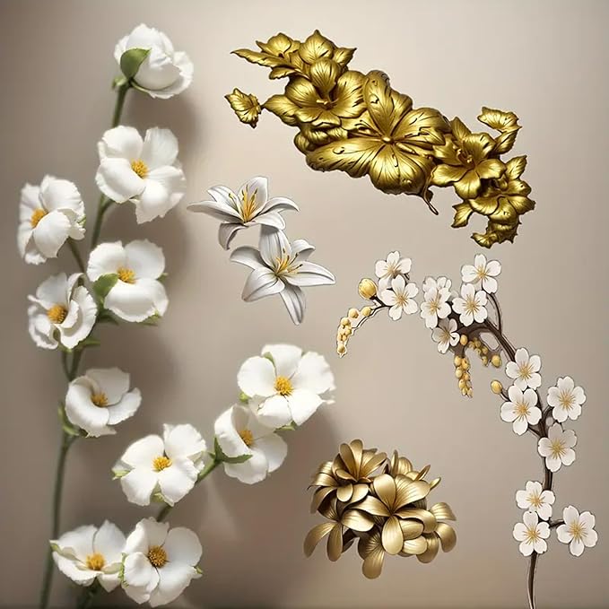 1 Pcs 3D Embossed Flower Fondant Mold, Exquisite Butterfly Lily Chocolate Silicone Molds, for Birthday Cake Decoration, Wedding Dessert Table, Candy, Keychain, Resin Crafts