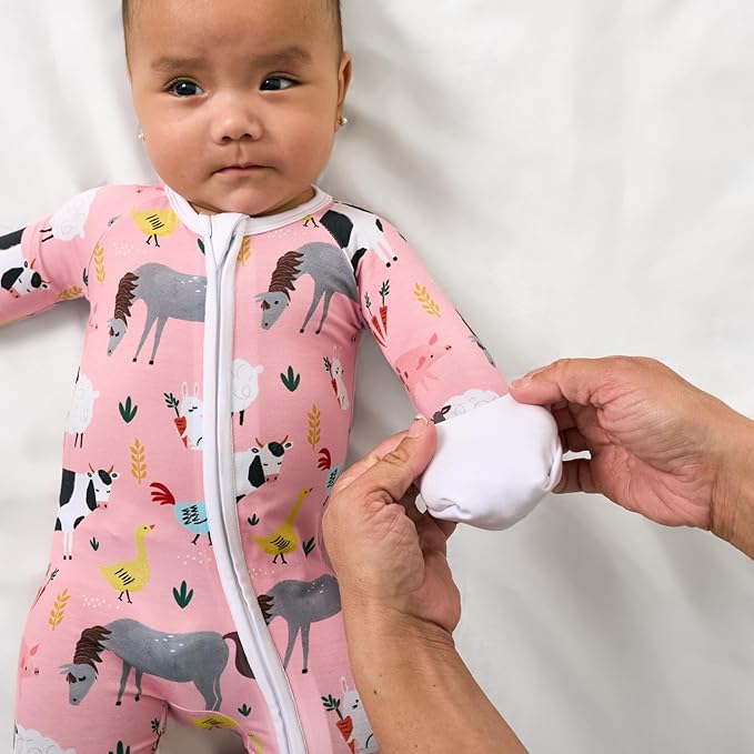 Little Sleepies Pajamas for Baby Boys & Girls, Viscose from Bamboo Baby Pajamas, Preemie & Newborn Sleepers, 2-Way Zipper PJs