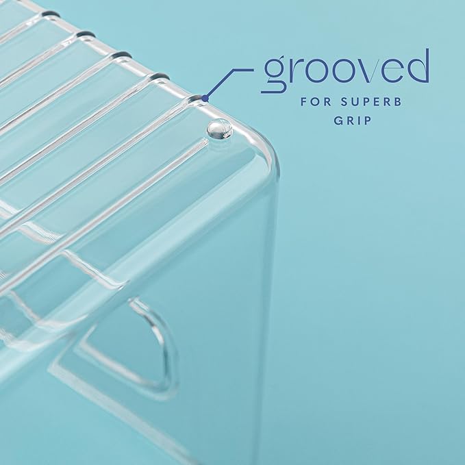 Plastic Food Storage 4 Pack Clear Container Bin with Handles for Organizing Kitchen, Pantry, Refrigerator, Freezer, Pantry, Cabinet, Closet, Bathroom. 10”x4”x6”