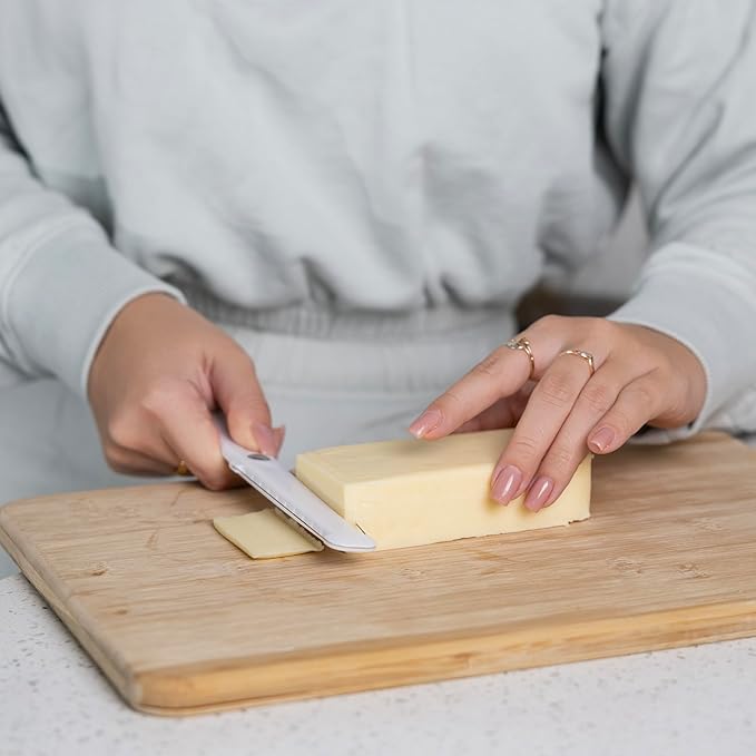 Fox Run Cheese Slicer Stainless Steel, Dual-Sided Thick and Thin Cheese Slicer