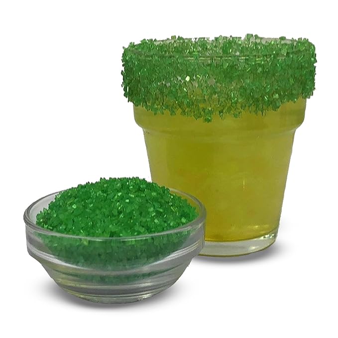 Snowy River Green, Cocktail & Margarita Sugar Rimmer - Vibrant Naturally Colored Sugar for Cocktail Rimming, Baking & Decorating, Medium Crystal - 80oz