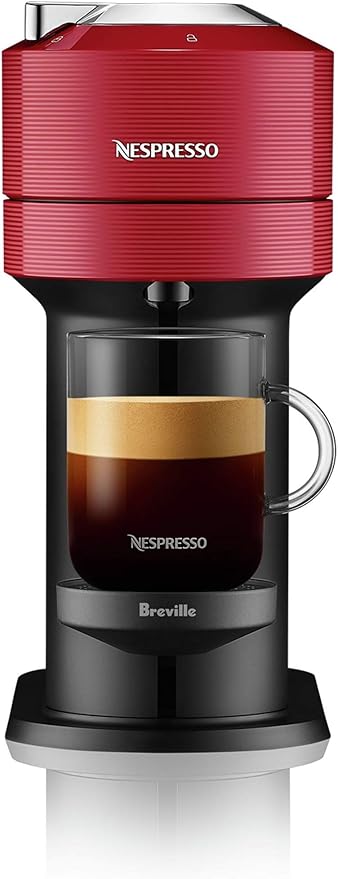 Nespresso Vertuo Next Coffee and Espresso Machine by Breville with Milk Frother, 1.1 liters, Cherry