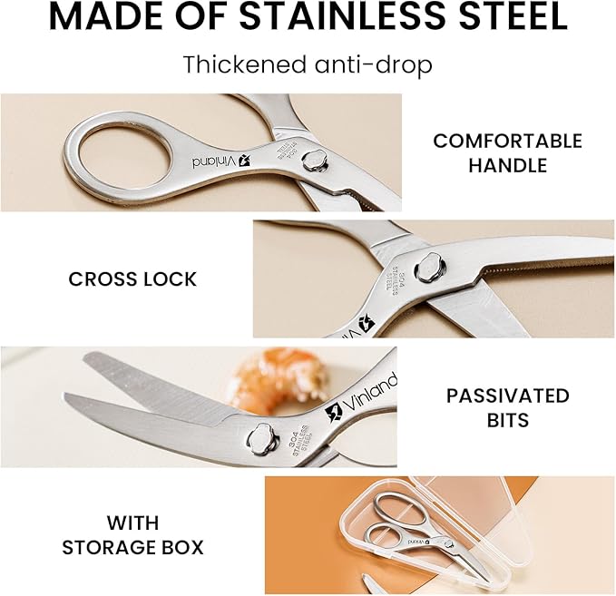 Stainless Steel Baby Food Scissors, Baby Food Scissors With Travel Case, Ideal For Pizza, Meats, Noodles, Vegetables, And Fruits
