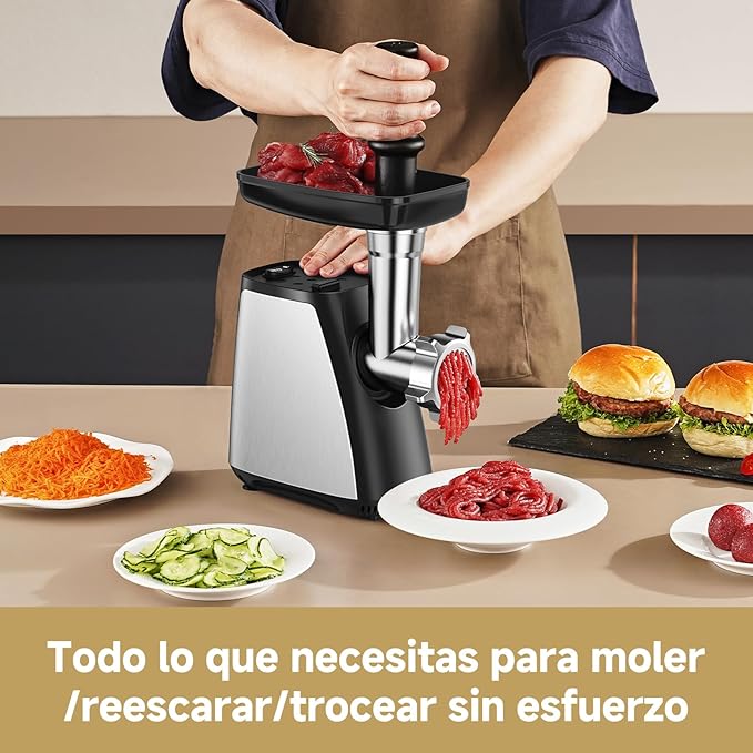 AAOBOSI Meat Grinder Electric, [2800W Max] Meat Grinder, Cheese Grater, Sausage Maker & Kibbe Kit for Home Use