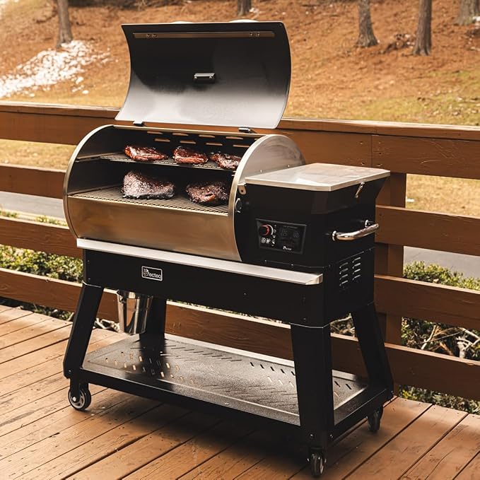 recteq Pellet Grill - Deck Boss 800, Pellet Smoker Grill, Wi-Fi-Enabled, Electric Pellet Grill, Deck Boss + BBQ Master Bundle