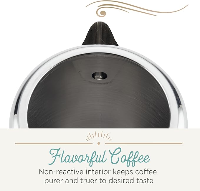 Farberware 47053 Classic Stainless Steel Yosemite 12-Cup Coffee Percolator, 12 Cup Coffee Maker, Silver