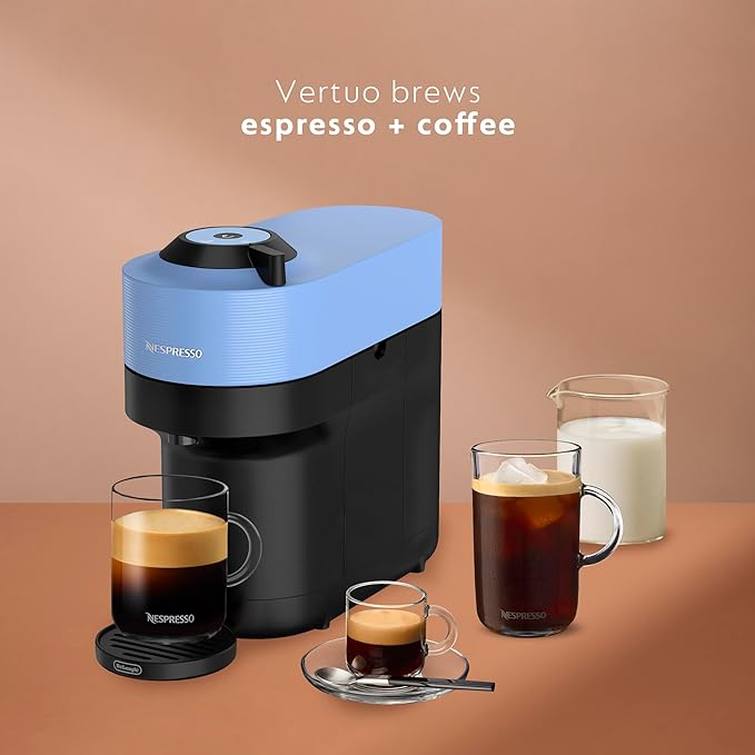 Nespresso Vertuo Pop+ Coffee and Espresso Machine by De'Longhi, Pacific Blue