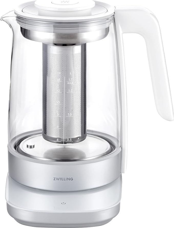 ZWILLING Enfinigy Glass Kettle, Tea Kettle, Silver