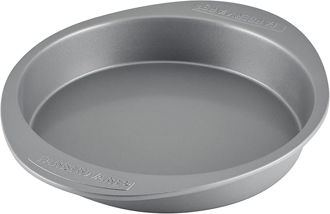Farberware Nonstick Bakeware Baking Pan / Nonstick Cake Pan, Round - 9 Inch, Gray, 1 Count (Pack of 1)