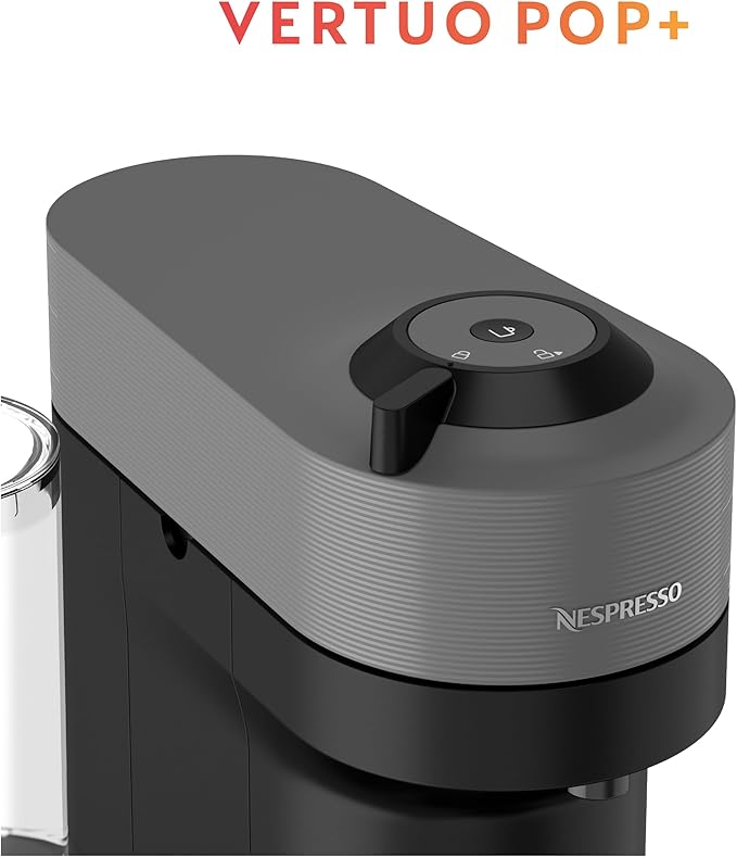 Nespresso Vertuo Pop+ Coffee and Espresso Maker by Breville with Milk Frother, Dark Grey