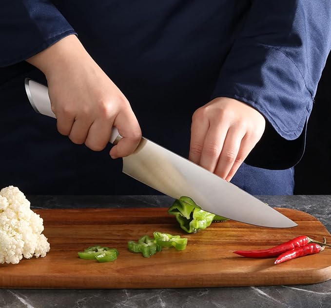 Cangshan ELBERT Series German Steel Forged 4-Piece HUA Knife Block Set, Acacia (White)