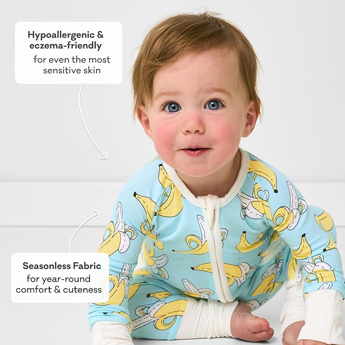 Little Sleepies Pajamas for Baby Boys & Girls, Viscose from Bamboo Baby Pajamas, Preemie & Newborn Sleepers, 2-Way Zipper PJs