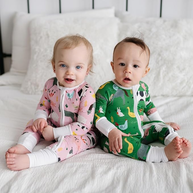 Little Sleepies Pajamas for Baby Boys & Girls, Viscose from Bamboo Baby Pajamas, Preemie & Newborn Sleepers, 2-Way Zipper PJs