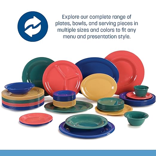 Carlisle FoodService Products Dallas Ware Reusable Plastic Bowl Bouillon Cup Bowl for Home and Restaurant, Melamine, 8 Ounces, Bone, (Pack of 24)