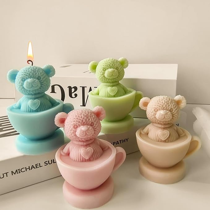 Bear Resin Casting Silicone Mold - Animal 3D Mold for Candle Making