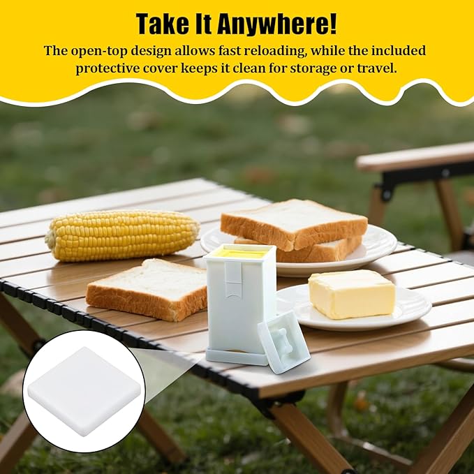 4 Pack Plastic Butter Spreader Corn Cob with Cover Butter Spreader for Corn, Bread & Cooking for Even Spread on Toast, Pancakes, Waffles & Grilling
