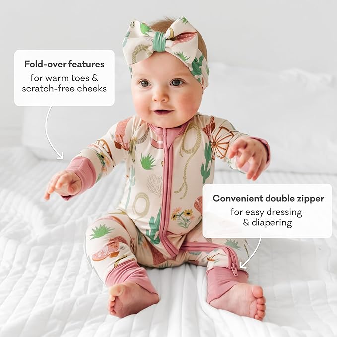 Little Sleepies Pajamas for Baby Boys & Girls, Viscose from Bamboo Baby Pajamas, Preemie & Newborn Sleepers, 2-Way Zipper PJs