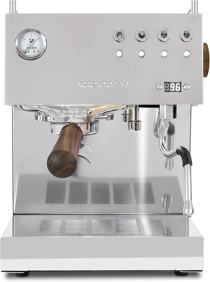 Ascaso Steel DUO Espresso Machine | PID | Programmable | Volumetric Controls | Dual Thermoblock | 120V | (Stainless Steel)