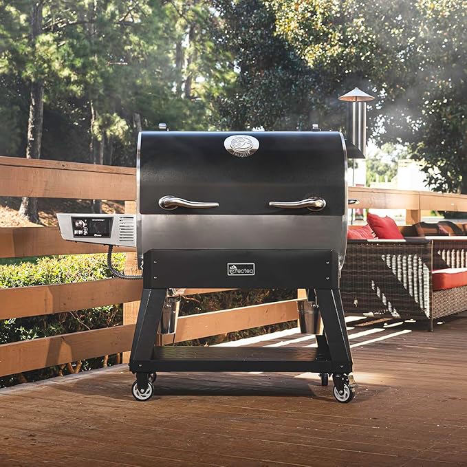 recteq Pellet Grill Smoker - Flagship 1600, Wood Pellet Smoker, BBQ, Wi-Fi Smart Grill, 1600 Sq. In. Cook Space, 40 lbs Hopper, Grilling Basics Bundle