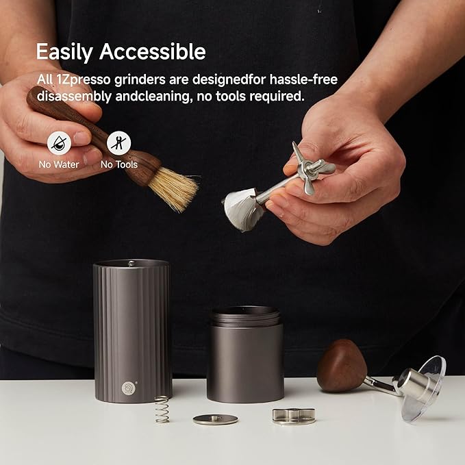 Z3 /Z3pro Coffee Bean Grinder, Hand Grinder with 6-Core CNC Stainless Steel Conical Burr,Double Bearing Positioning for Espresso,Pour Over,FrenchPress,Moka,Americano (Gray, Z3PRO)