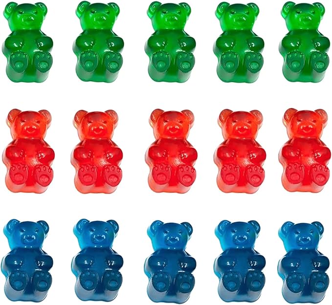Gummy Candy Molds - 4Pcs Silicone Gummy Bear Molds for Kids With 2pcs Dropper,Non-stick and Bpa Free for Mini Candy Chocolate Gummies Baking