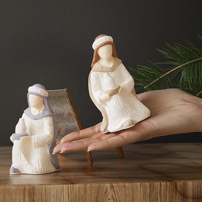 Silicone Born Jesus Nativity Scene Mold - Silicone Resin Casting Molds for Candle & Resin & Soap Craft Supplies