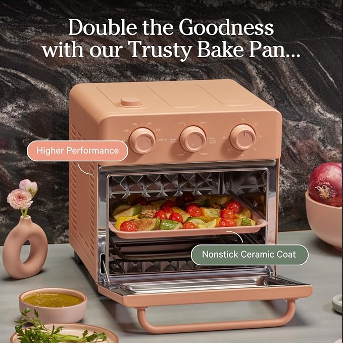 Our Place Wonder Oven Essentials Kit | Extra Air Fryer Basket & Nonstick Ceramic-Coated Bake Pan | Oven Safe, Eco-Friendly | Char