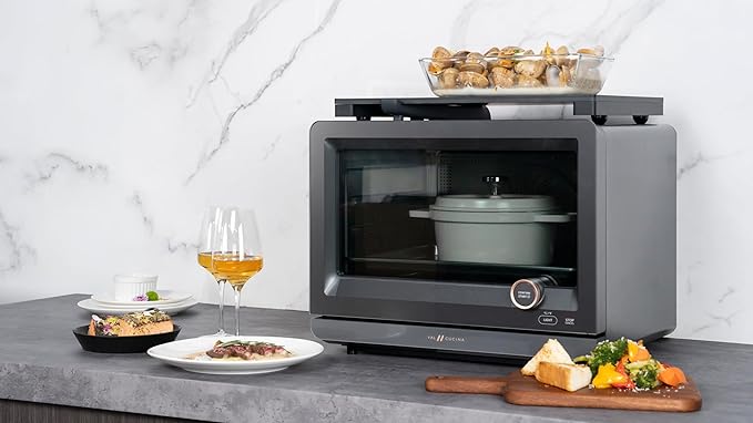 VAL CUCINA VAL BOARD Cutting Board, Compatible with VAL CUCINA Air Fryer Toaster Steam Oven, Creates Storage Space, Protects Cabinets, Black