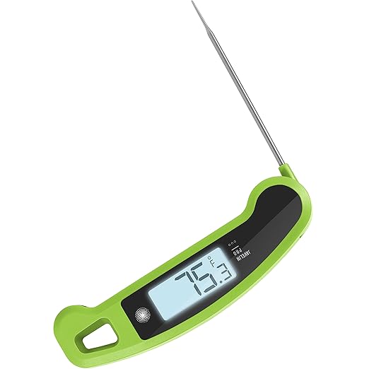 Lavatools Javelin® PRO Duo Ultra-Fast 2-Second Professional Digital Instant Read Meat Thermometer for Grill and Cooking, Auto-Rotating Backlit Display, IP65 Water Resistant, NSF Certified – Wasabi