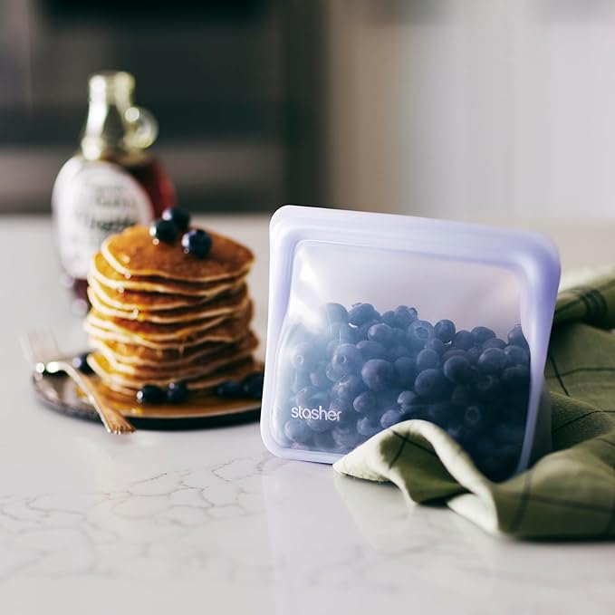 Stasher Premium Silicone Reusable Food Storage Bags, 3-Pack, Multi, Multi-Use Food Storage Bags, Lunch Bag, Travel Containers, BPA Free, Leak-free, Dishwasher-Safe, Eco-friendly