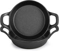 Mini Cast Iron Skillets 6.3 x 6.3 x 1.5 Inch Cast Iron Pan Small Ramekin Set Black Casserole Dish Cookware Oven Safe Mini Skillets for Kitchen Indoor Outdoor Picnic (2 Pack)