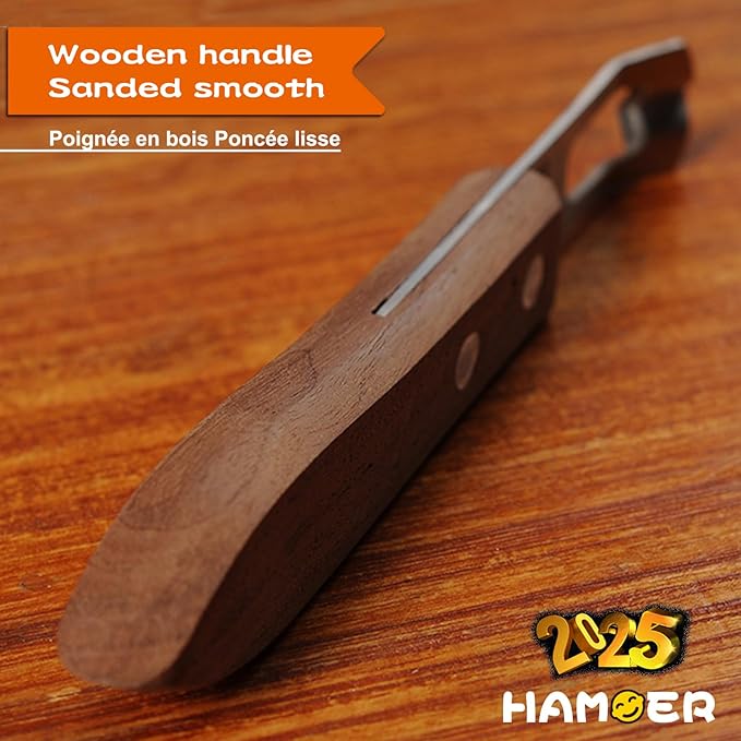 Channel Knife Zester - Fruit and Vegetable Tool for Decorating Cocktails, Desserts, and Salads Stainless Steel Tip Wooden Handle
