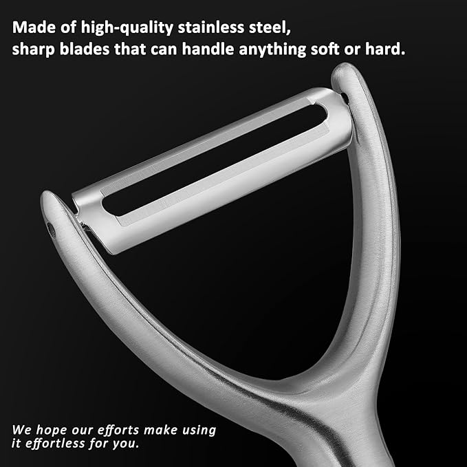 KULUNER Luxury Y-Type Vegetable Peeler – 24K Gold Plated Handle, 304 Stainless Steel Ultra Sharp Blade, Ideal for Potatoes, Apples, and Other Fruits & Vegetables