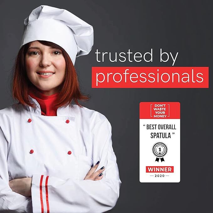 UpGood Silicone Spatula Set 600°F - High Heat Resistant Nonstick, Small and Large Kitchen Spatulas - Flexible BPA Free Professional Grade Cookware - Utensils for Cooking, Baking, Mixing(3 Pcs, Grey)