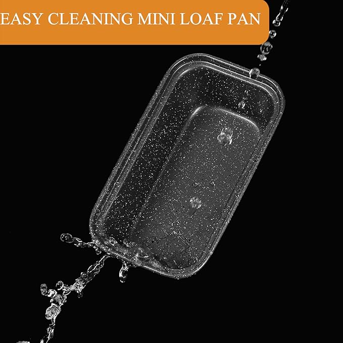 Mini Loaf Pan, 6x3 Inch Nonstick Bread Pans for Baking, Oven & Air Fryer Safe Small Banana Bread & Meatloaf Pan, Carbon Steel Baking Tins for Homemade Bread (Mini Loaf Pan(6-pack))