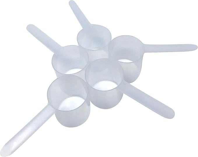 1/2 Cup (4 Oz. | 118.4 mL) Long Handle Scoop for Measuring Coffee, Pet Food, Grains, Protein, Spices and Other Dry Goods (Pack of 5)