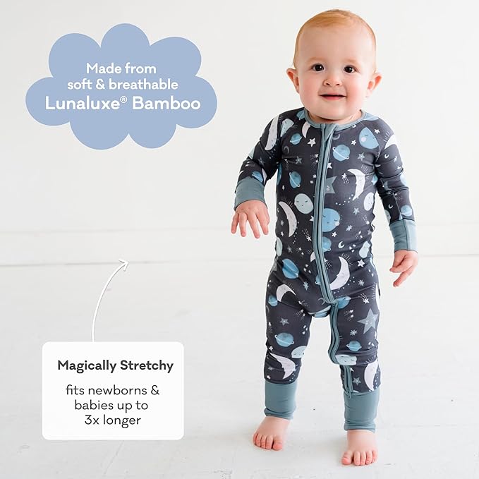 Little Sleepies Pajamas for Baby Boys & Girls, Viscose from Bamboo Baby Pajamas, Preemie & Newborn Sleepers, 2-Way Zipper PJs