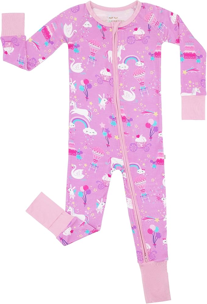 Little Sleepies Pajamas for Baby Boys & Girls, Viscose from Bamboo Baby Pajamas, Preemie & Newborn Sleepers, 2-Way Zipper PJs