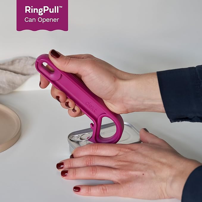 Ring Pull & Pop Top Can Opener (Apricot) Easy Open Any Pull Tab Cans for Seniors, Soda, Pet Food, Cat Cans, Beer, Parkinsons Aids for living Gifts, Gadgets for People with Arthritis, kitchen gadgets.